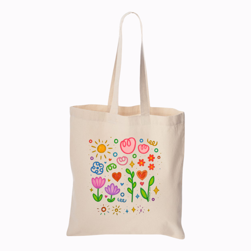 HAPPY SCRIBBLES TOTE