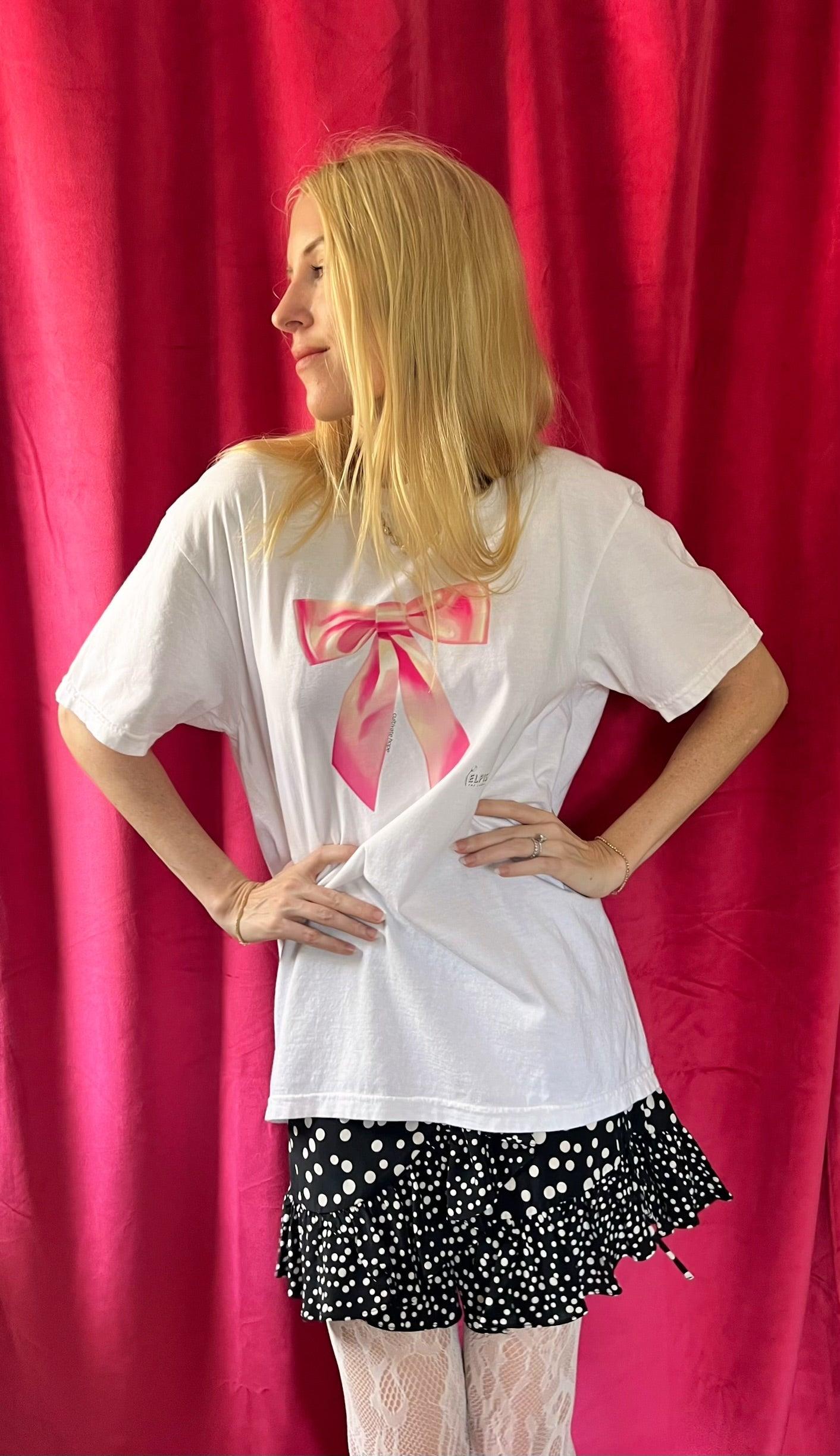 PRETTY PINK BOW, the lounger tshirts